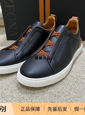 Zegna/杰尼亚 Triple Stitch 全皮男士低帮运动休闲鞋 LHCVOS4667