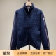 现货 Moncler 24春夏男士 正品 暗纹LOGO彩条薄棉立领外套 8G00016