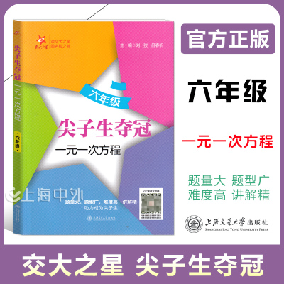 交大之星 尖子生夺冠 六年级 一元一次方程 6年级数学专项训练 题量大难度高讲解精 含参考答案 上海交通大学出版社