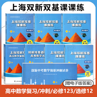 上海双新双基课课练 高中数学必修1必修2必修3第一二三册选择性必修12上海版配套辅导用书高中高一二三数学必修一二三任选
