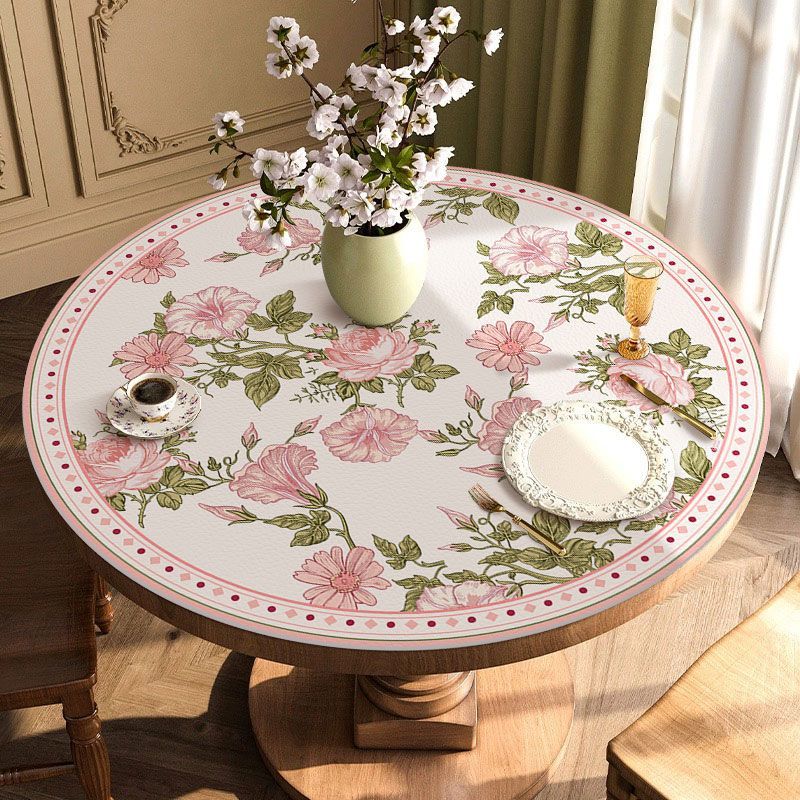 美式圆桌桌布/防水防油免洗