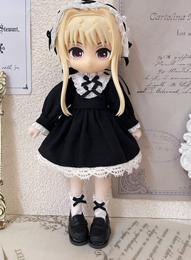 ob11 P9 阿巳2.0 欧式洋装双子装 黑、白连衣裙