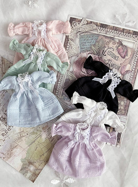 ob11/ymy/p9优雅花纹古典睡裙丝带长裙