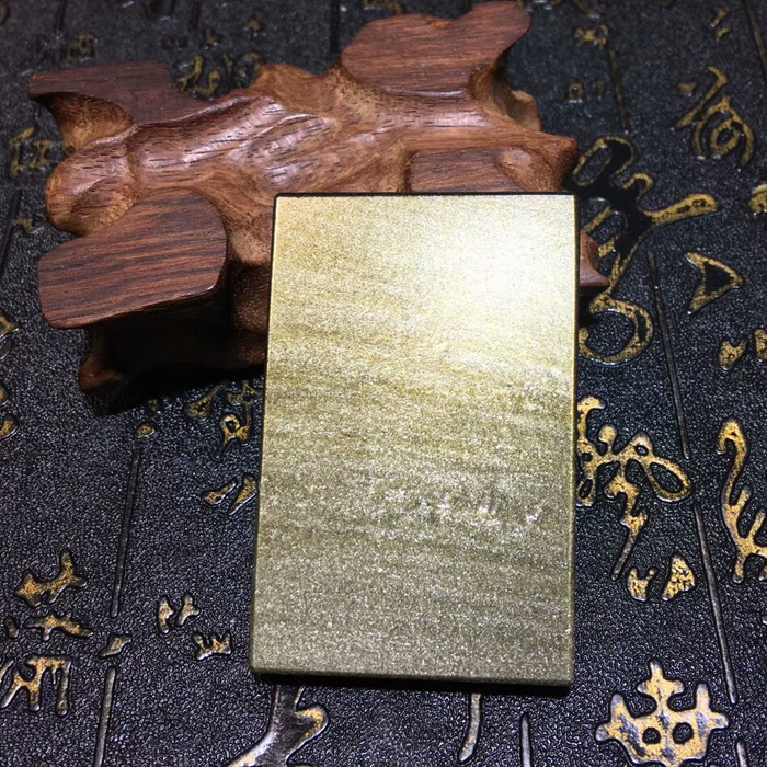 天然金曜石吊坠平安无事牌毛衣链