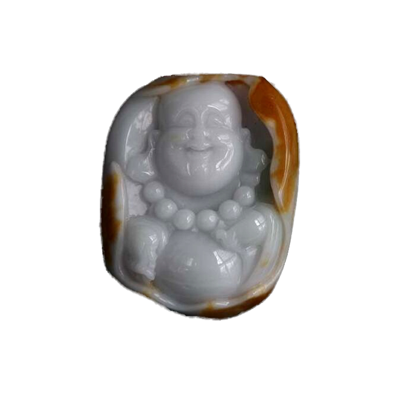 天然a货佛公缅甸玉实物手把件