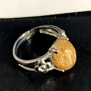 水玉冰魄天然发晶戒指金发晶指环钛晶顺发造型发合金男女款实物