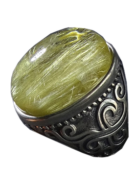 水玉冰魄天然钛晶戒指金发晶顺发