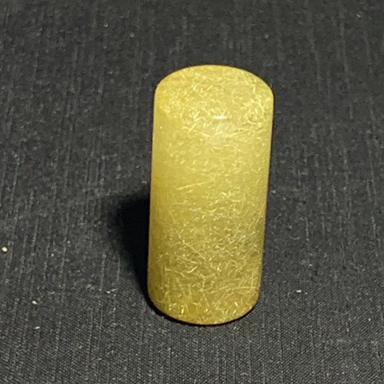 天然金发晶圆章水晶印章姓名闲章私章书画刻字定制发晶饱满晶体透