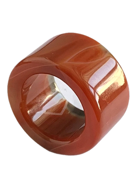 天然红玛瑙板指修心坐禅