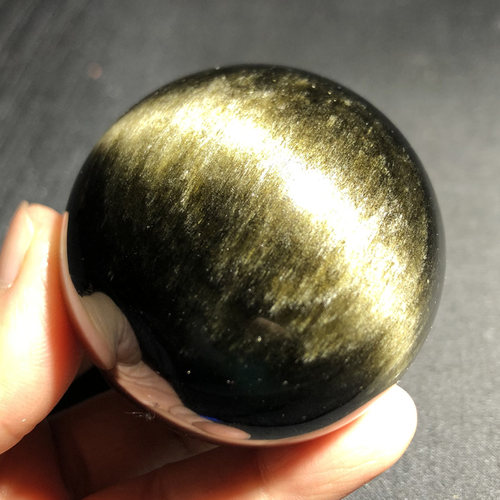 水玉冰魄金曜石摆件光彩灵动