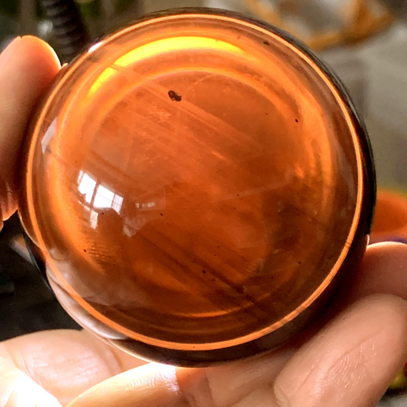 天然冰种黑曜石球摆件健身球透光