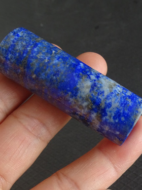 天然青金石印章料原色青金石原石圆章随形雕刻料实物刻字定制