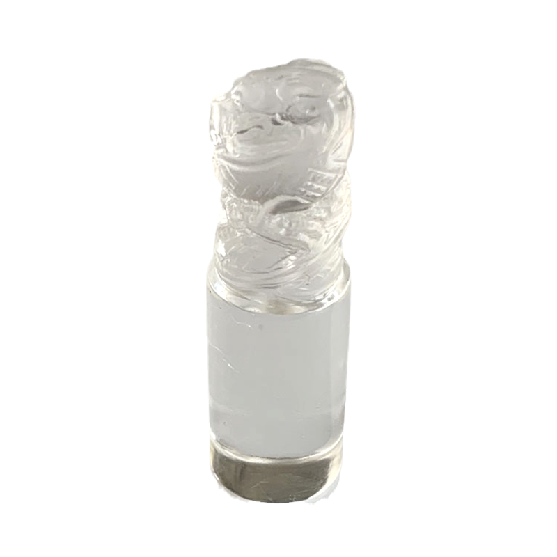 天然白水晶雕刻龙圆章盘龙定制
