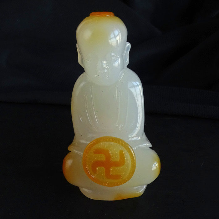 水玉冰魄水玉冰魄 天然玛瑙雕刻把玩 原石雕刻佛手把件 一物一图