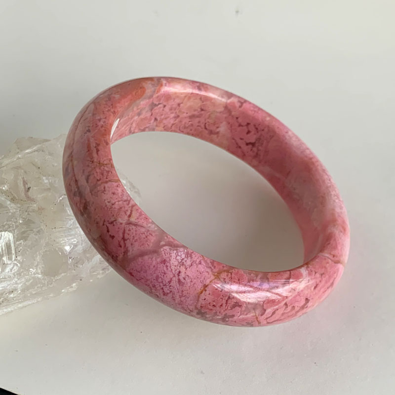 天然蔷薇辉手镯玫瑰晶镯子
