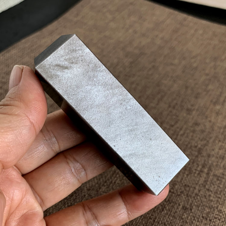 天然银曜石印章黑曜石原石方章闲章姓名书画章刻字礼品实物