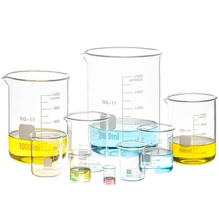 好奇500ml玻璃刻度大烧杯GG-17高硼硅耐高温加厚耐热玻璃烧杯透明家用喝水化学实验玻璃仪器Glass Beaker