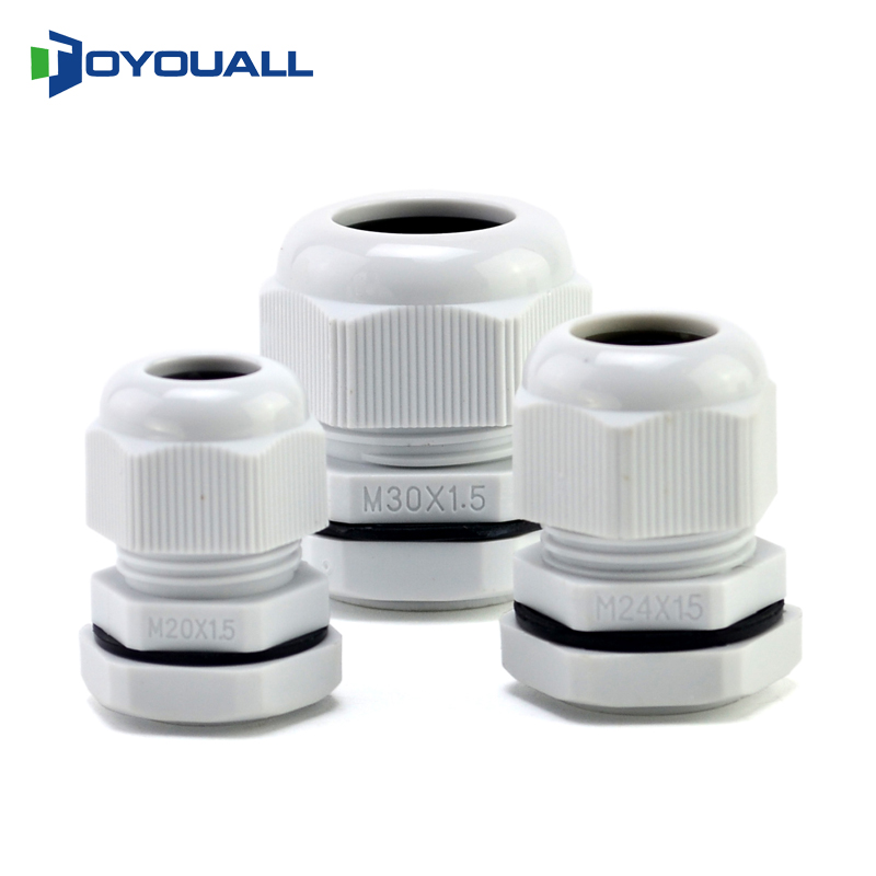 M型防水接头阻燃塑料电缆旋紧件PA6尼龙格兰头M12M20密封填料函