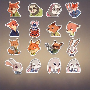 疯狂动物城动漫周边胸针尼克与朱迪徽章可爱卡通创意礼物饰品首饰