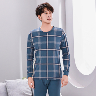 薄中老年线衣线裤 意大莱保暖内衣男士 秋冬季 套装 纯棉秋衣秋裤