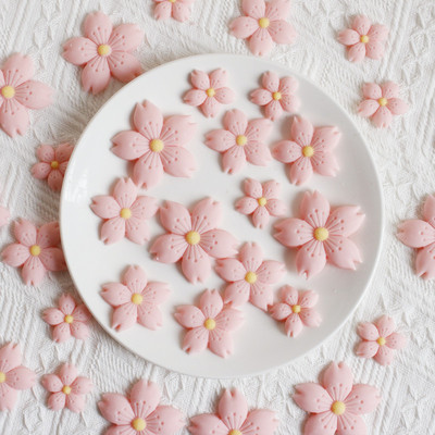 樱花巧克力立体花朵生日蛋糕装饰