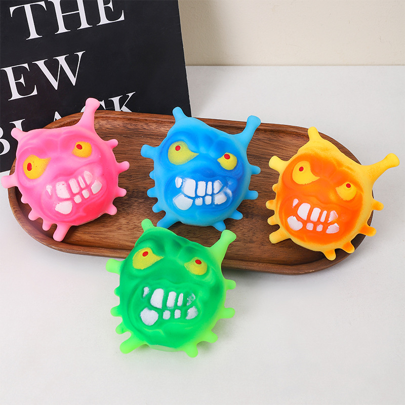 baby Squishy alien Fidget Toys squeeze病毒捏捏球解压玩具儿童