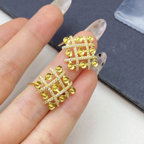 纯银新款耳钉 k金工艺