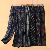 夏薄款 奶奶外穿裤 宽松大码 休闲裤 子女 妈妈人造棉长裤 中老年绵绸裤