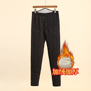 中老年男棉裤冬季加绒加厚爸爸保暖裤大码打底裤护膝抗寒零下20度