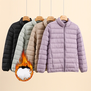 2025年冬季新款女士棉服内胆妈妈立领轻薄羽绒棉棉衣保暖上衣棉袄