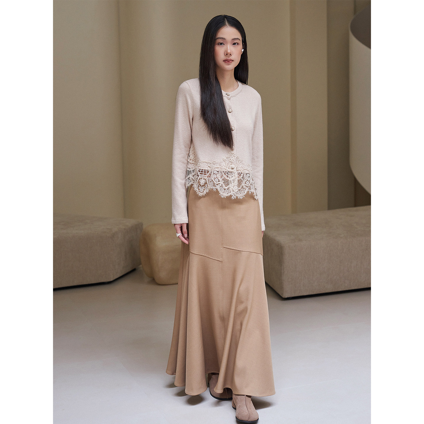 签儿新品卡其色鱼尾秋冬半身裙小个子法式复古气质长裙百搭半裙女,女装/女士精品,半身裙,淘宝优惠券,粉丝福利购,淘宝优惠卷