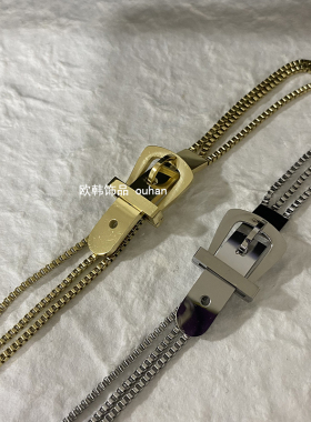 欧韩钛钢皮带扣女学生韩版手链