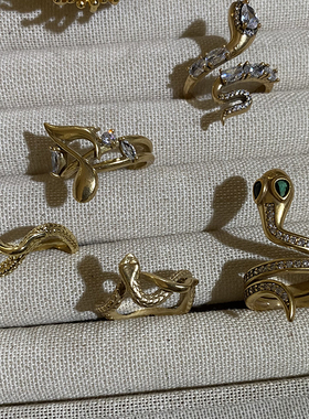 蛇来运转戒指女2025年新款