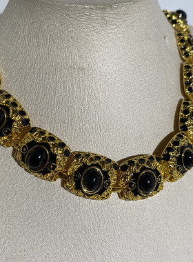 欧美朋克风黑色脖子项链