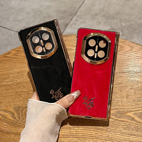 适用高级matex7手机壳matex6秒变X7素皮马年壳电镀铰链防摔超薄壳