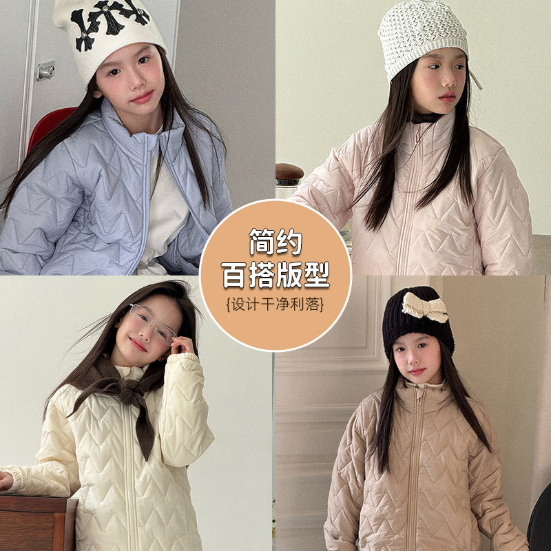 儿童高领轻暖棉服女童秋冬保暖