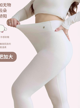 SY 81166#秋冬高腰羊毛圈裤加绒高弹力亲肤舒适保暖裤加肥加大女