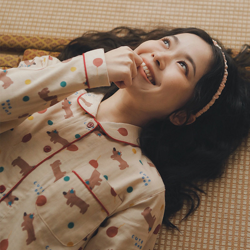 BY缘起72-卡通睡衣女士春秋季新款全棉纱布家居服长袖套装大码,女士内衣/男士内衣/家居服,睡衣/家居服套装,淘宝优惠券,粉丝福利购,淘宝优惠卷