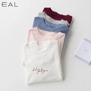 宽松t恤A87 字母印花卫衣打底衫 EAL春款 新款