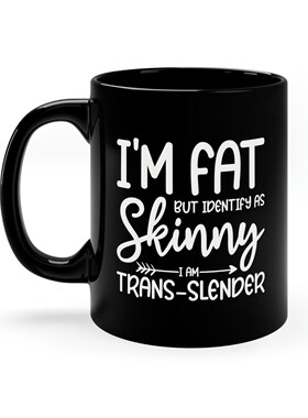 Fat Trans slender新款美式陶瓷咖啡马克杯子水杯女生日礼物Funny