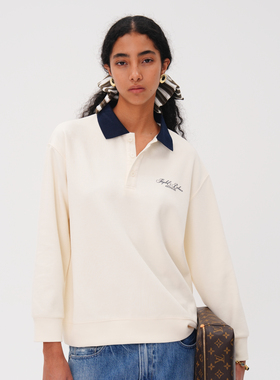 AXYPAGESblance系列美式运动Polo上衣日常休闲套头长袖卫衣打底衫