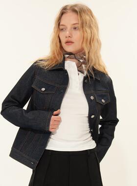 AXYPAGES复古美式高街原色原牛修身潮流设计牛仔夹克短款外套上衣