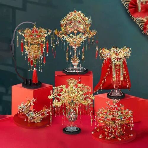 钢达花轿凤冠金属拼图手工