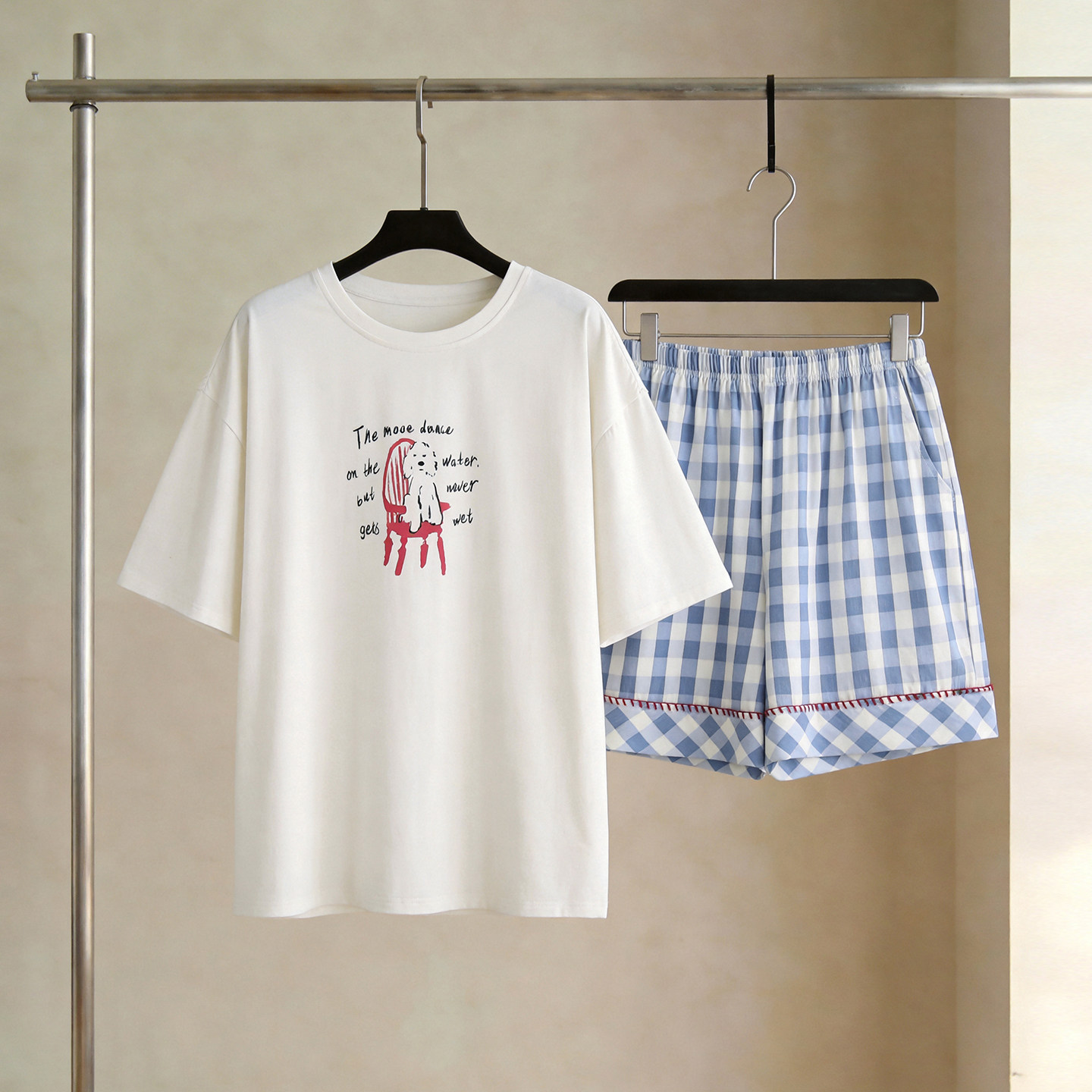 SLEEPTIGHT凉感莫代尔睡衣女款夏季短袖短裤青少年女初中学生套装