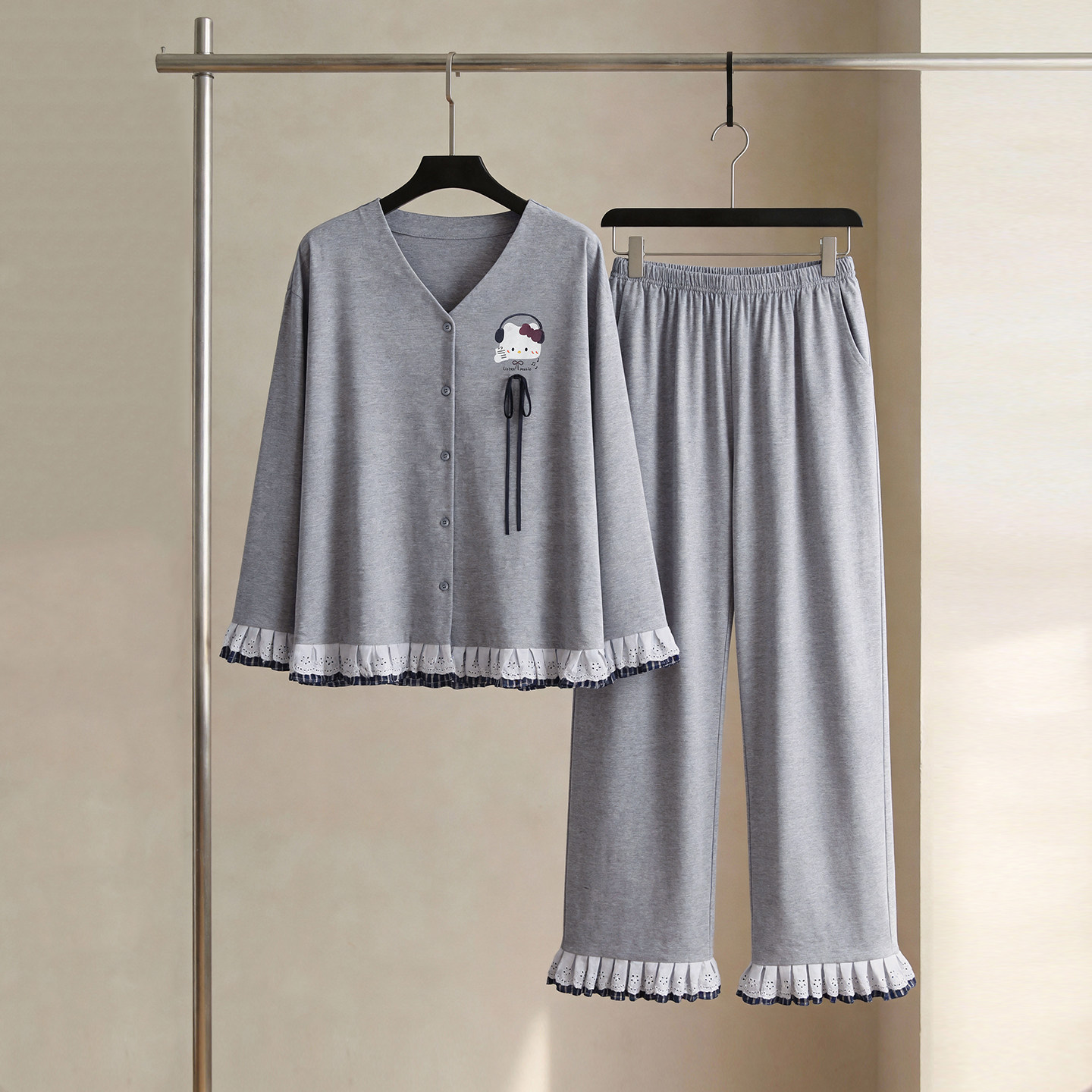 SLEEPTIGHT2026春季新款纯棉睡衣女长袖可爱小个子外穿出门家居服