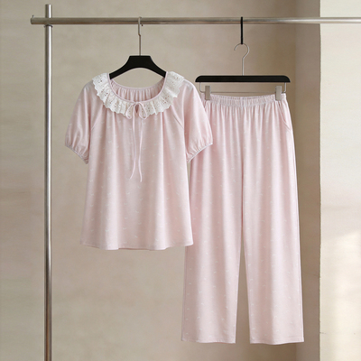 SLEEPTIGHT夏天睡衣纯棉女款粉色