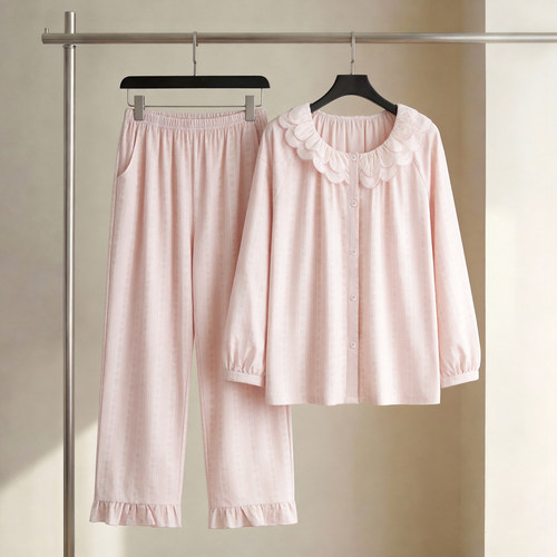 SLEEPTIGHT莫代尔粉色女甜美套装