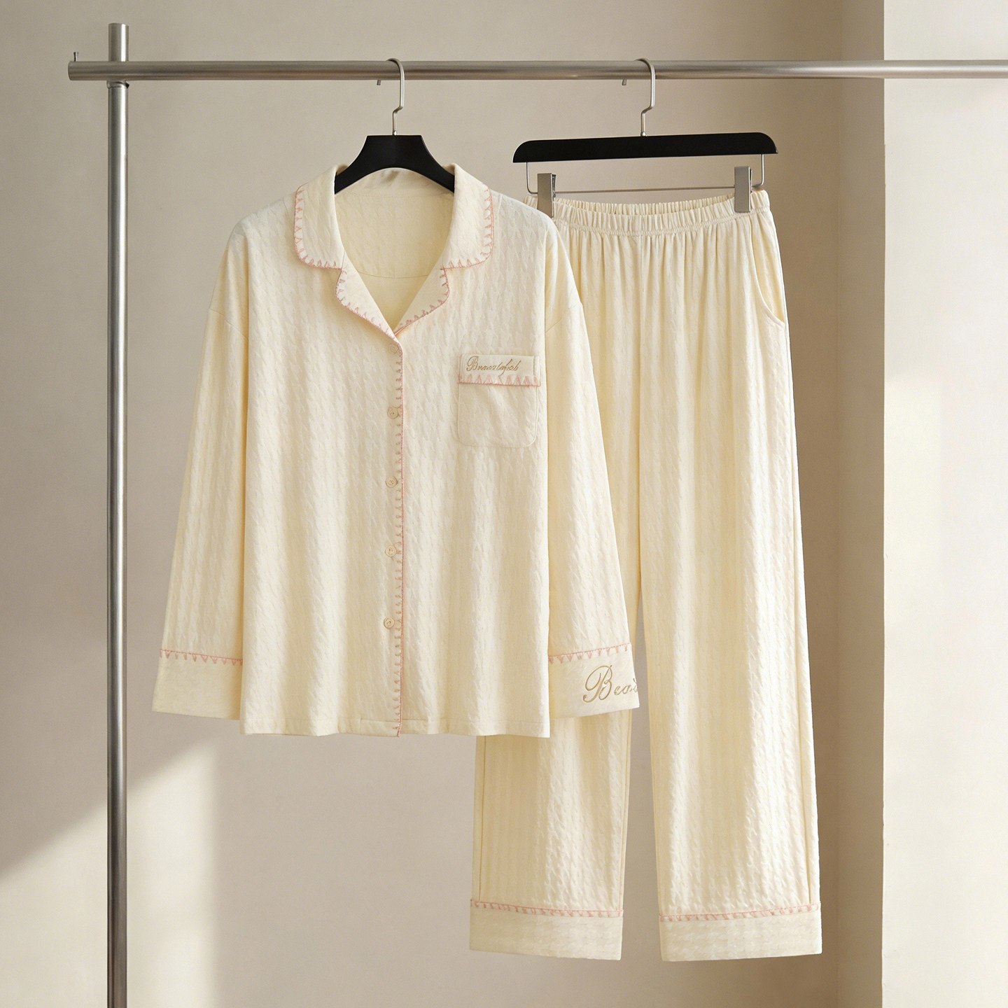 SLEEPTIGHT睡衣女款春秋纯棉长袖小众设计感甜美家居服网红风套装