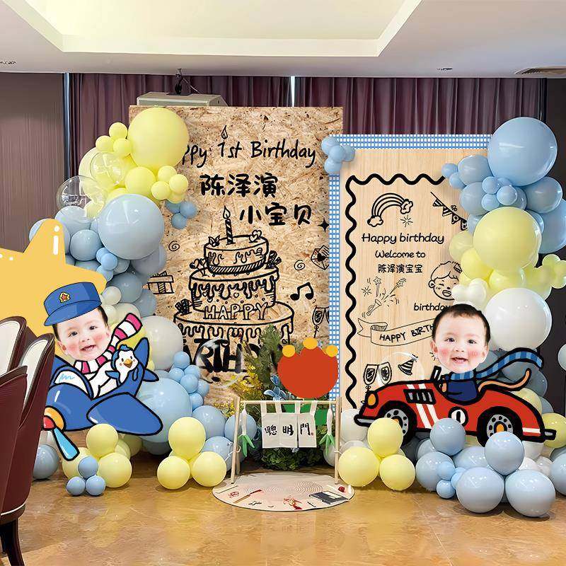 XTS韩系i风宝宝球周岁生日布置抓周s背景墙气KT板现代场景n装饰男,节庆用品/礼品,装扮布置套餐,淘宝优惠券,粉丝福利购,淘宝优惠卷