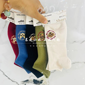 新款 暴走小妹tutuanna专柜正品 25夏季 可爱小动物刺绣棉混女袜短袜